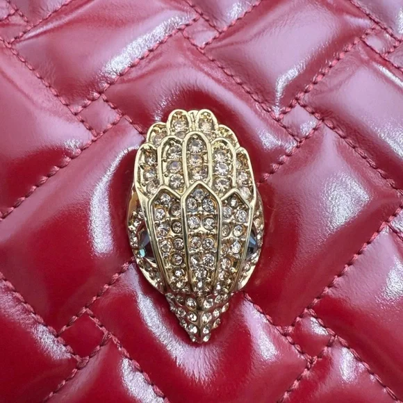 Kurt Geiger London Kensington Small Camera Bag in red quilted leather NWT - Picture 5 of 5